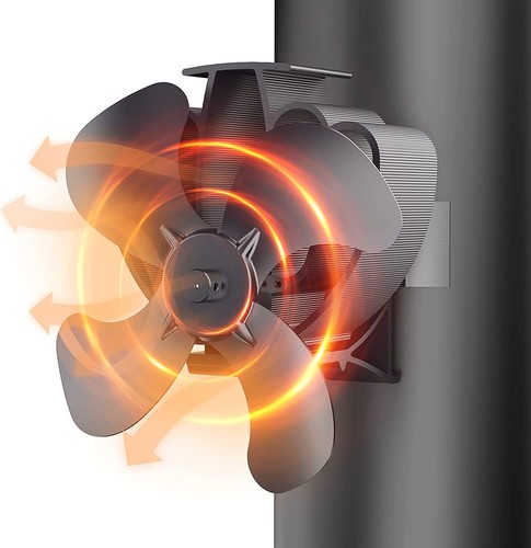 Heat powered blade stove - powered, top