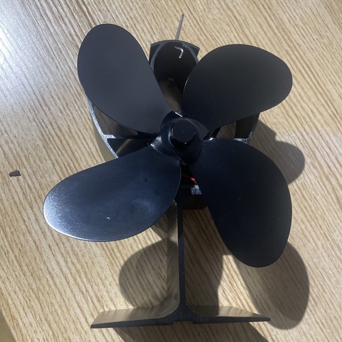 Heat powered stove fan four - stove, fan,