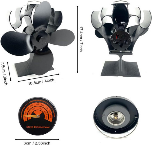 2pack blade stove fan heat - blade,