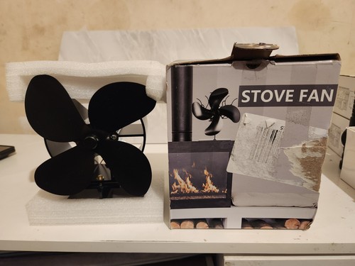 Blade stove fan - stove, black